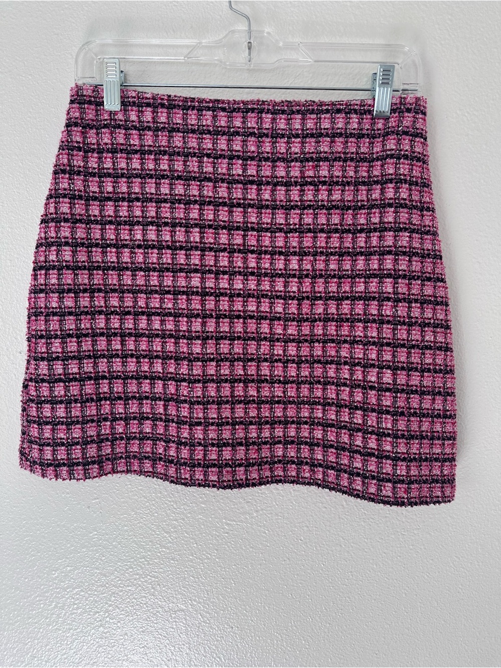 Urban Outfitters Pink and Black Plaid Mini Skirt